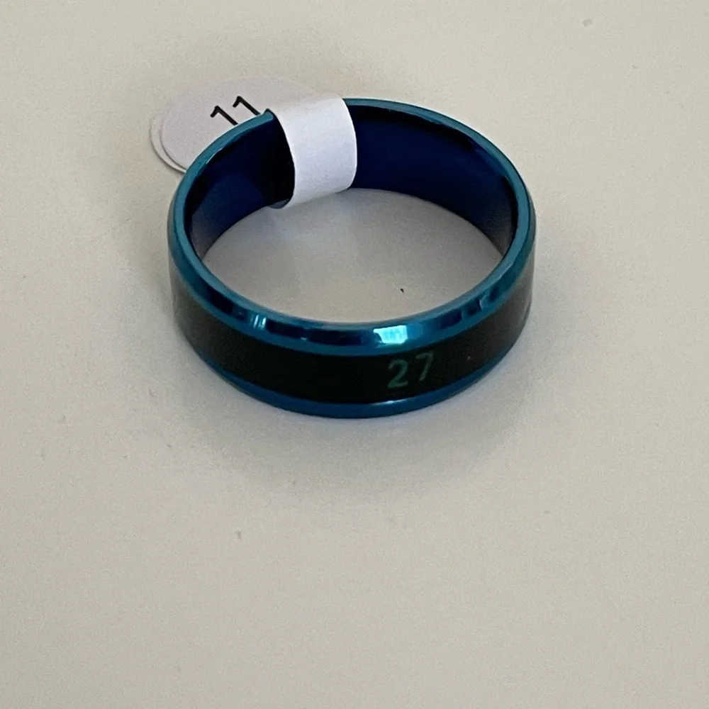Men’s Celsius Body Temperature Blue and Black Ring Size 11